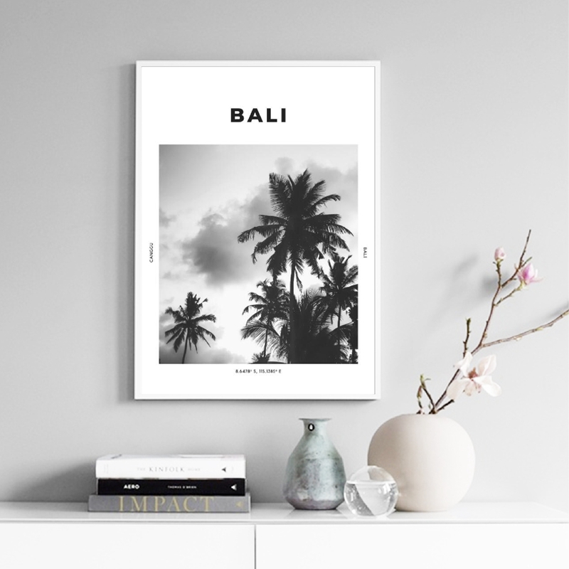 Home Decor Canggu - Bali Travel Print Black White Photography