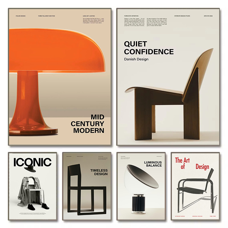 Home Decor Exhibition - Minimalist Bauhaus Iconic Mid-Century Chairs Exhibition
