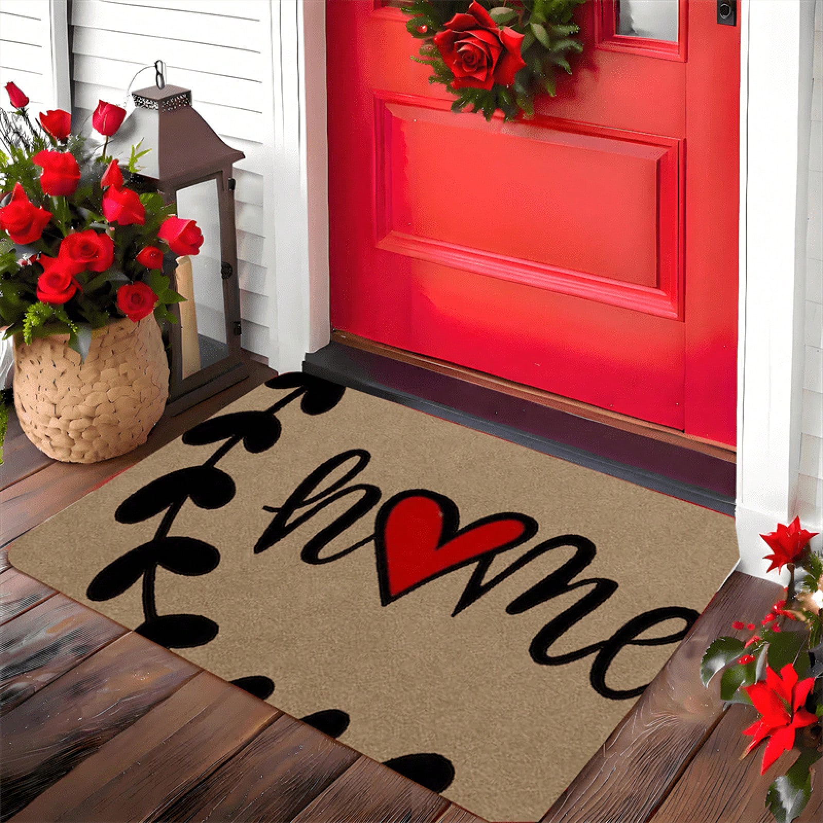Home Decor Living Room Ideas - 1pc Valentine's Day Heart Home Doormat,