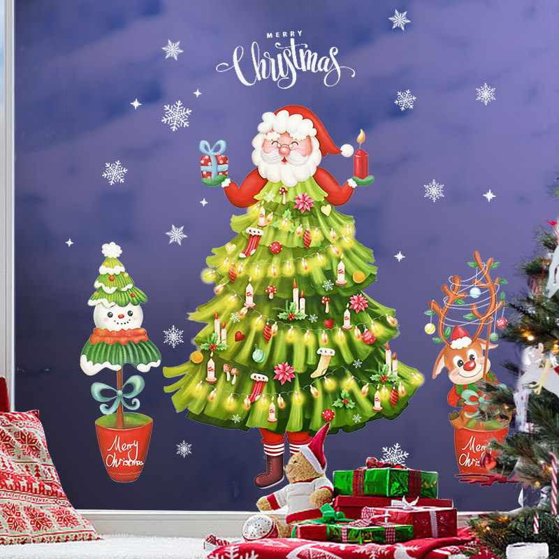 Cartoon Christmas Self adhesiv - Home Decor Xmas Tree recension och pris