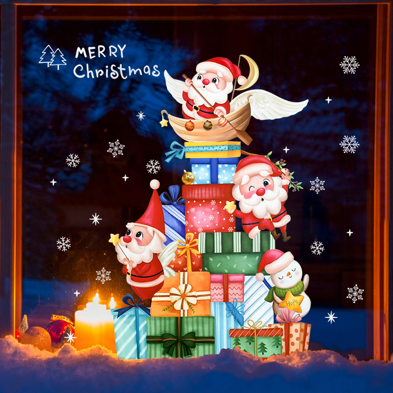Cartoon Christmas Self adhesiv - Home Decor Xmas Tree recension och pris