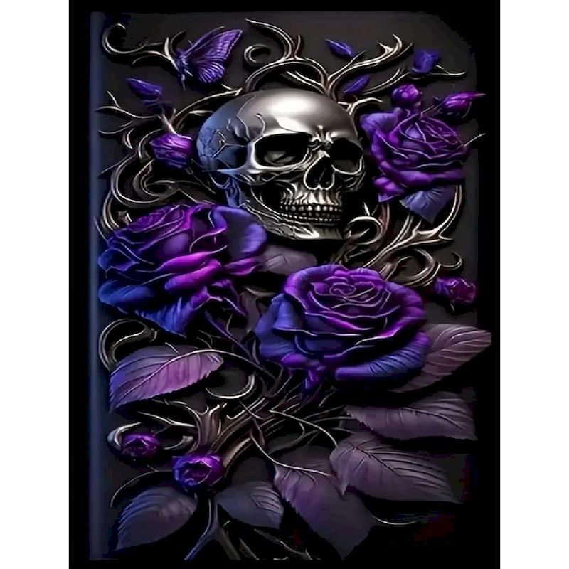 RUOPOTY Flower Skull Diamond P - Home Decor Handicraft recension och pris