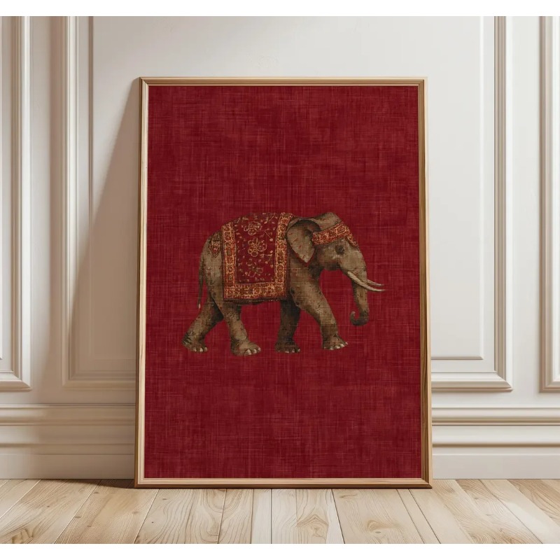 Indian Elephant Pattern Print, - Home Decor Indonesia recension och pris