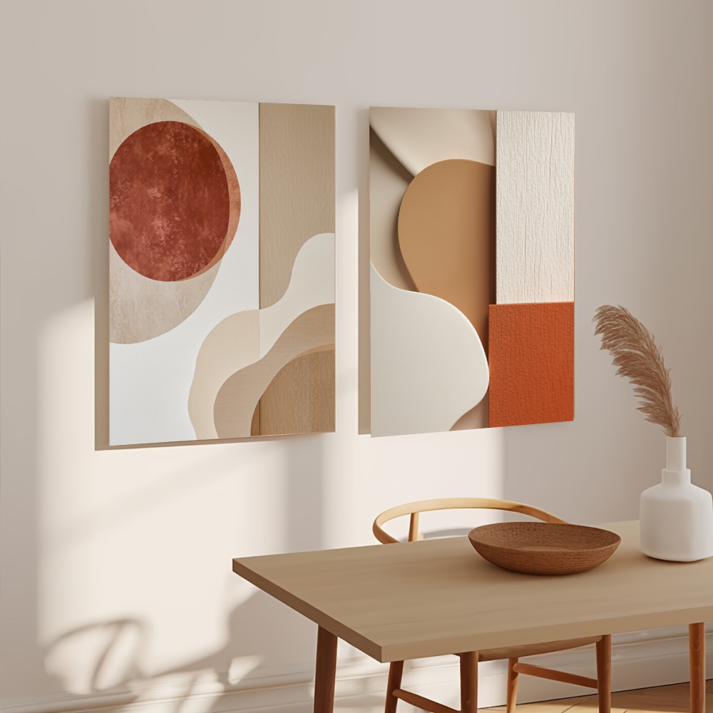 Framed Canvas Wall Art Warm‑To - Geometric Wall Art recension och pris