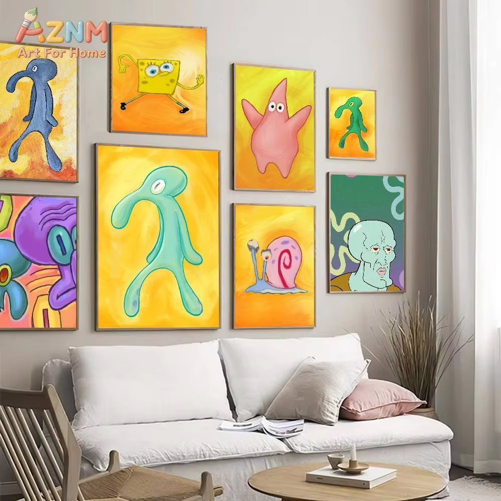 1pc AZMN SpongeBob SquarePants - Geometric Wall Art recension och pris