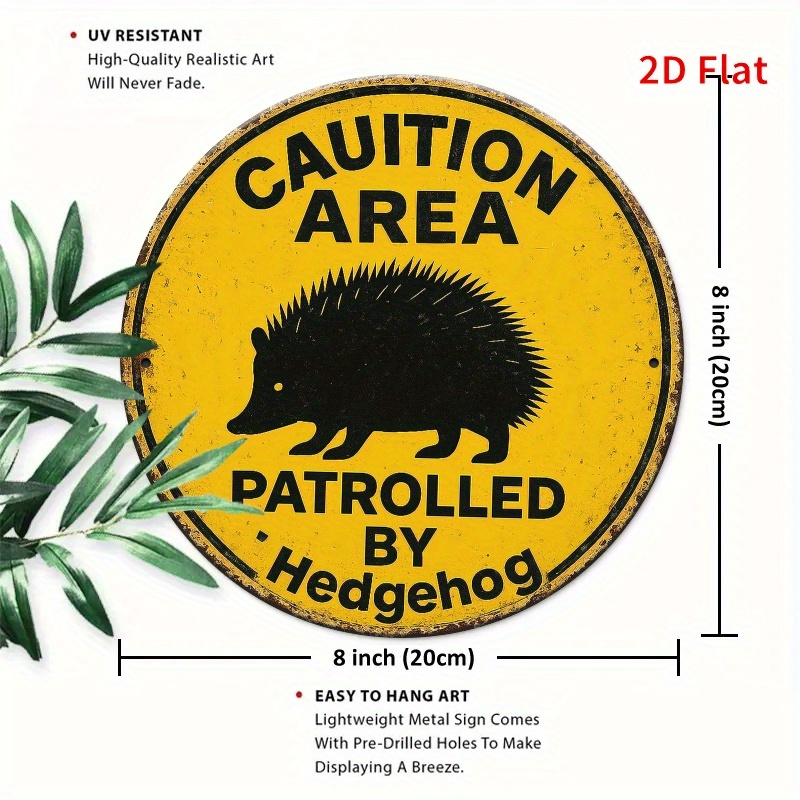 Vintage Rustic Hedgehog Patrol - Home Decor Yellow recension och pris