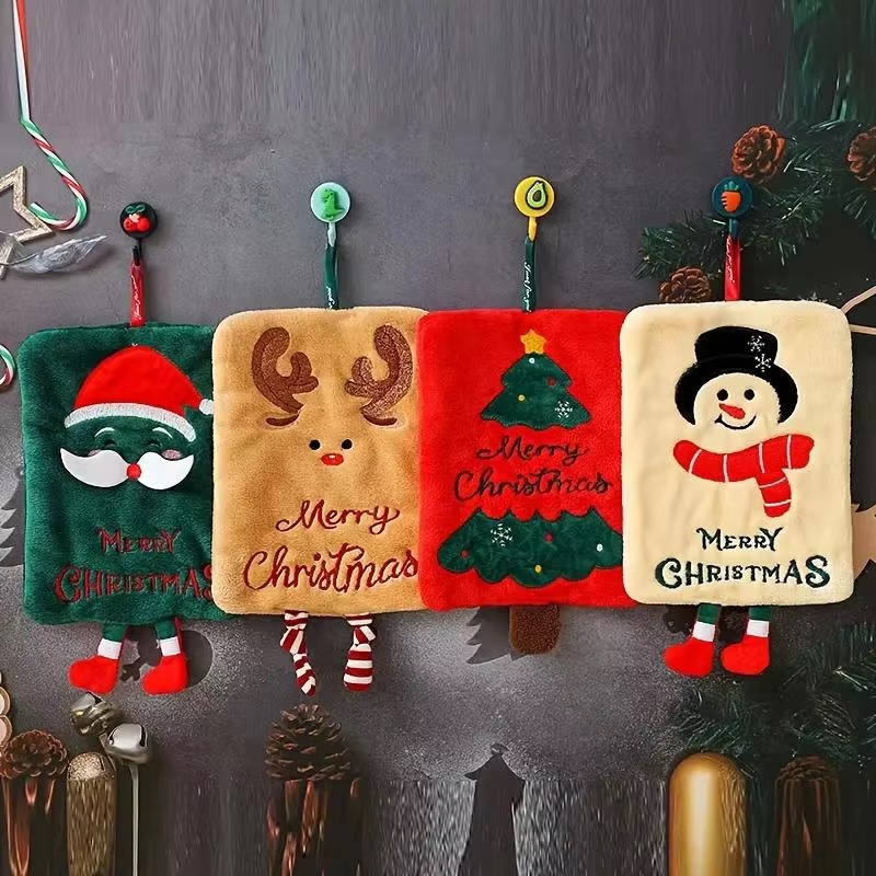 Xmas Hanging Hand Towel Coral  - Home Decor Xmas Tree recension och pris