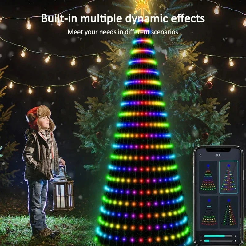 Christmas Star Tree Lights RGB - Home Decor Xmas Tree recension och pris