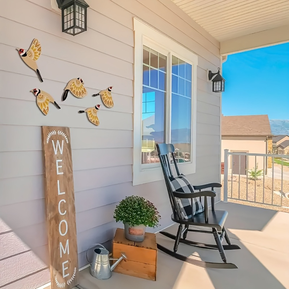 5 Bird Folk Art Wall Hangings, - Home Decor Living Room Ideas recension och pris