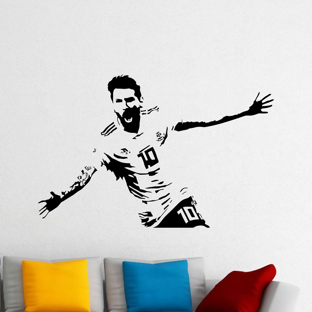 Messi Wall Decal Vinyl Sticker - Home Decor Indonesia recension och pris
