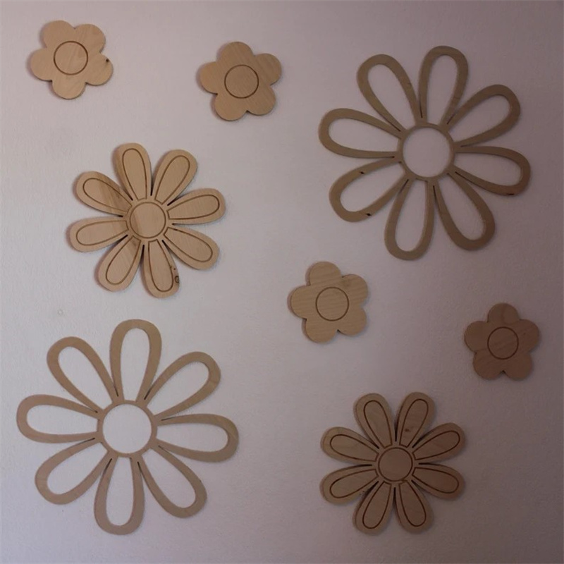 Ins Wooden Daisy Wall Flowers  - Home Decor Korea recension och pris