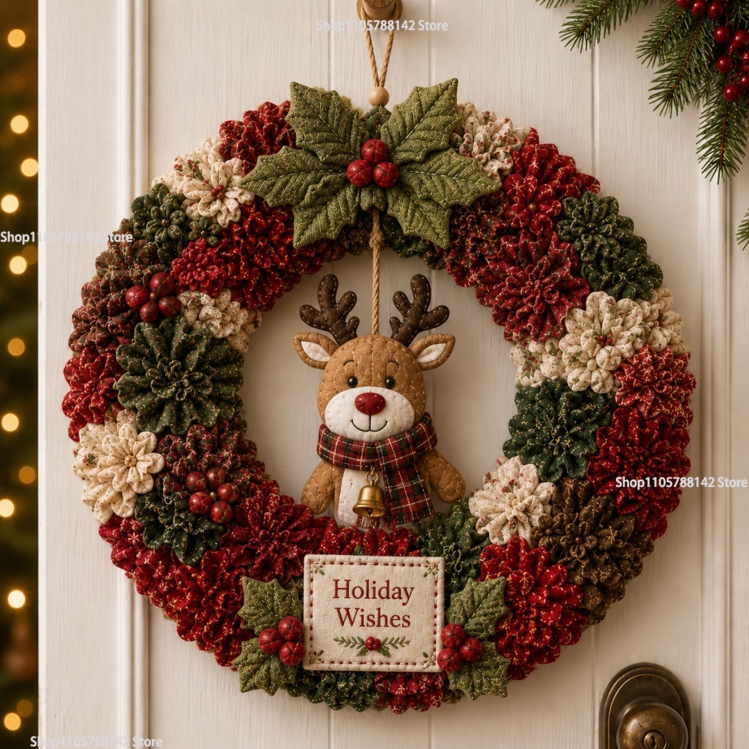 3D Fabric Poke Wreath DIY Kit, - Home Decor Handicraft recension och pris