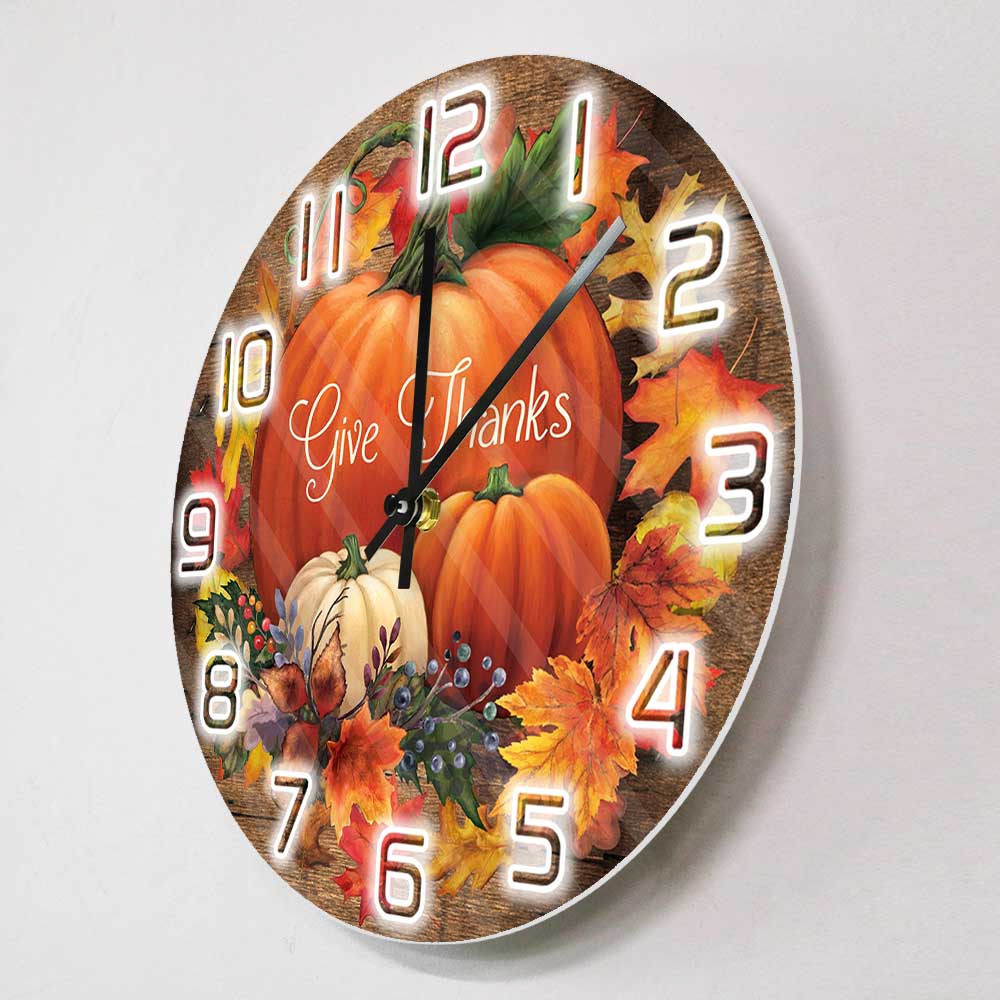 Give Thanks Blessed Wall Clock - Home Decor Living Room Ideas recension och pris