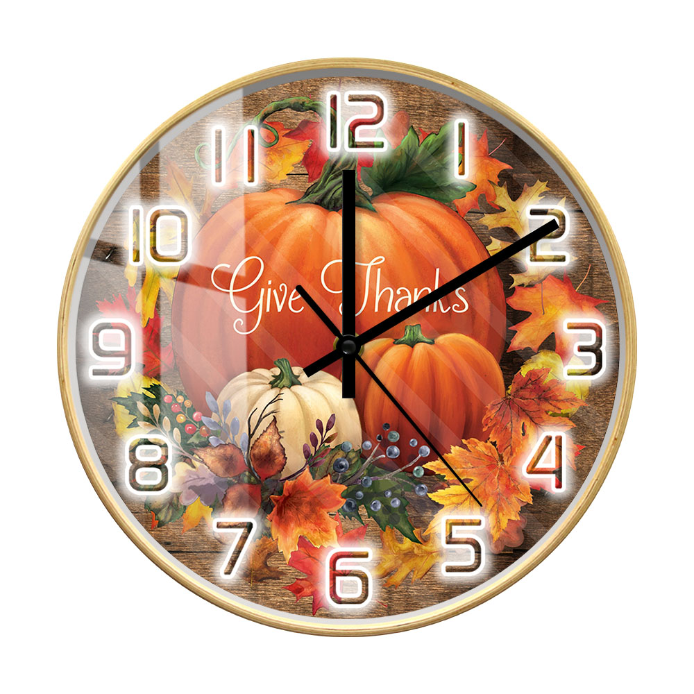 Give Thanks Blessed Wall Clock - Home Decor Living Room Ideas recension och pris