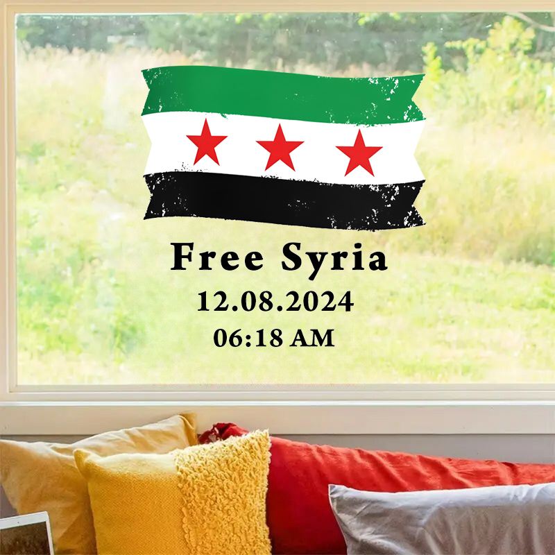 Syria Flag with Text Free Syri - Home Decor Indonesia recension och pris