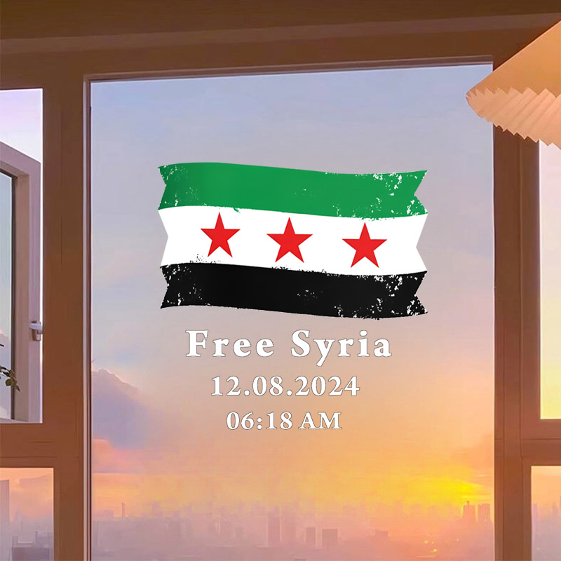 Syria Flag with Text Free Syri - Home Decor Indonesia recension och pris