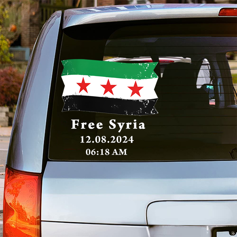 Syria Flag with Text Free Syri - Home Decor Indonesia recension och pris