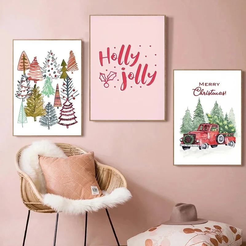 Cartoon Christmas Holiday Tree - Geometric Wall Art recension och pris