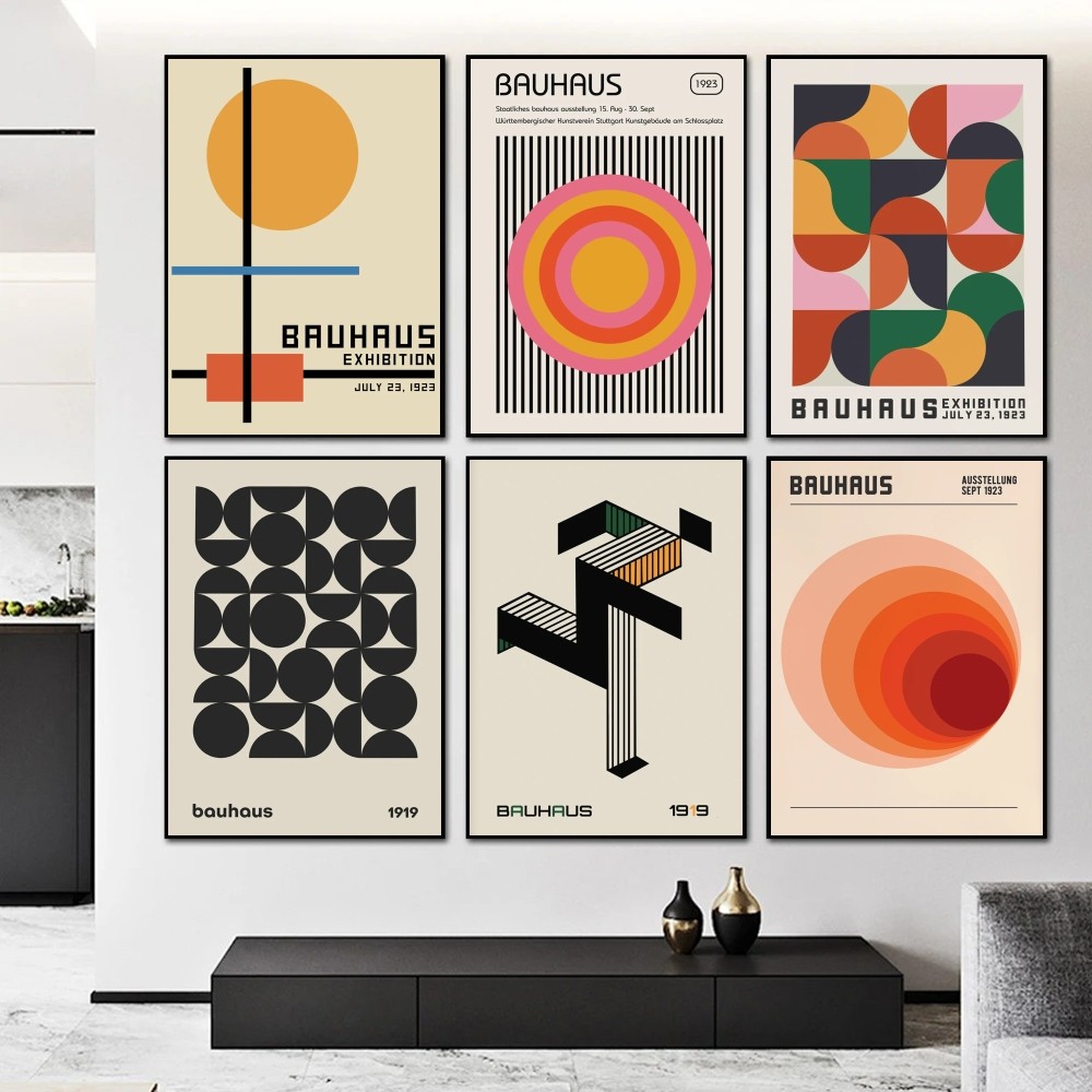 （2D Tin painting）Bauhaus Geome - Home Decor Exhibition recension och pris