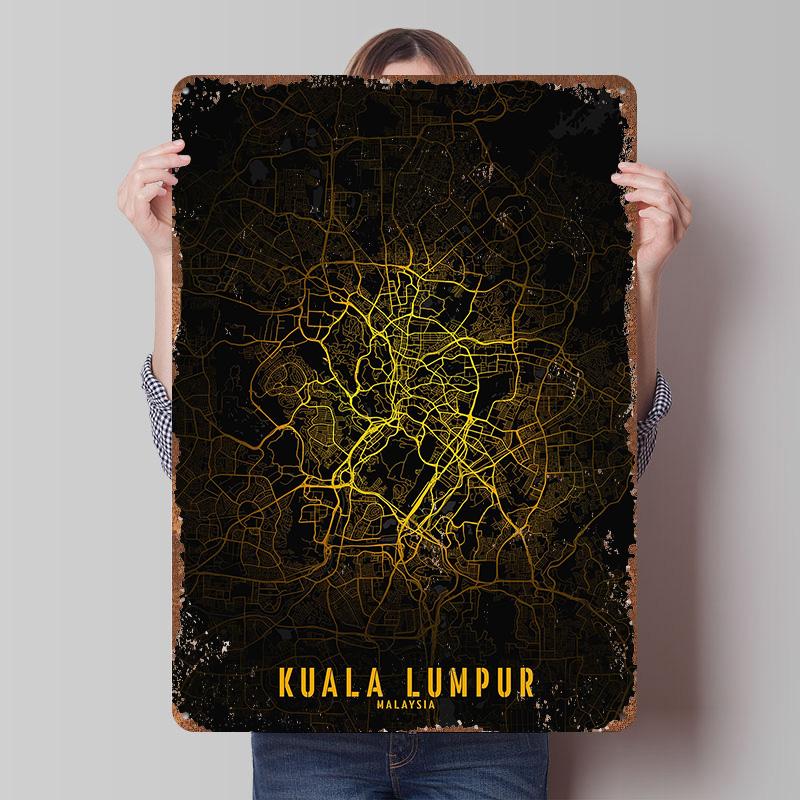 Kuala Lumpur Golden City Map P - Home Decor Kuala Lumpur recension och pris