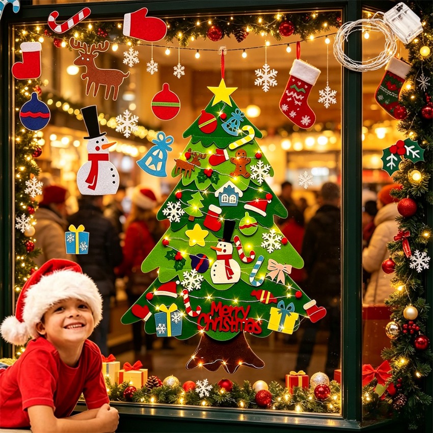 DIY Felt Christmas Tree with D - Home Decor Xmas Tree recension och pris