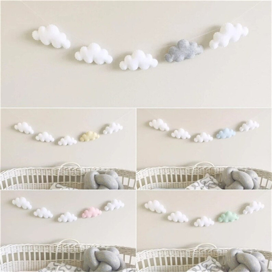 Nordic Felt Cloud Garlands Str - Home Decor Korea recension och pris