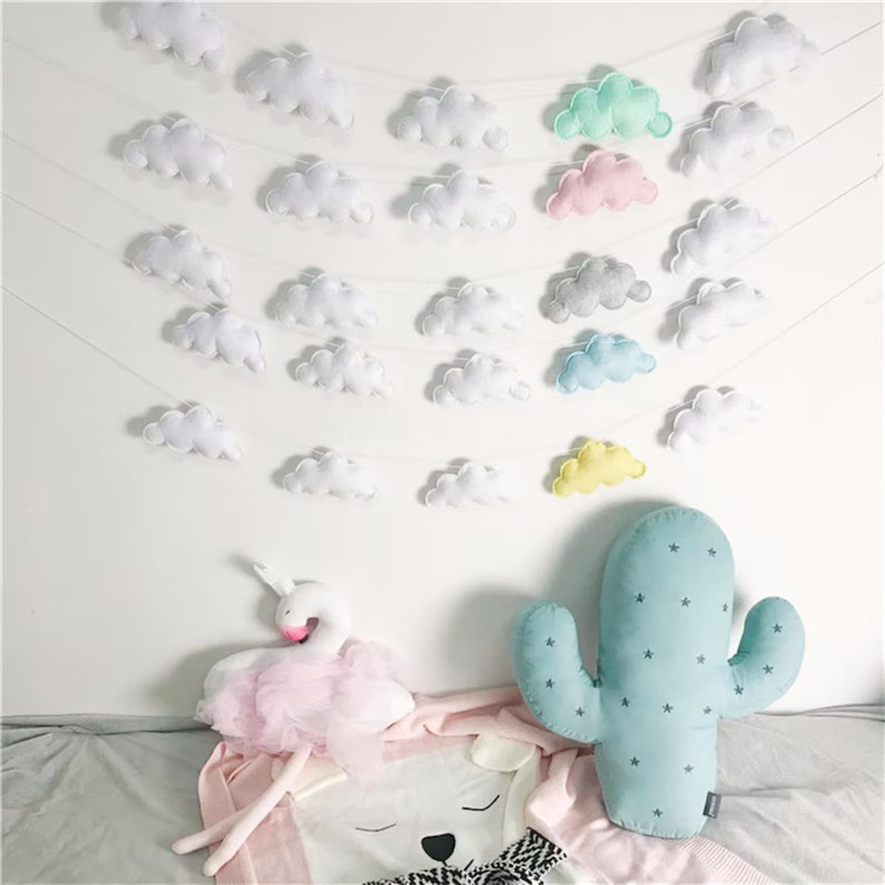 Nordic Felt Cloud Garlands Str - Home Decor Korea recension och pris